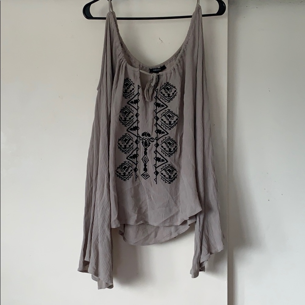 Shoulder Cut-Out Blouse